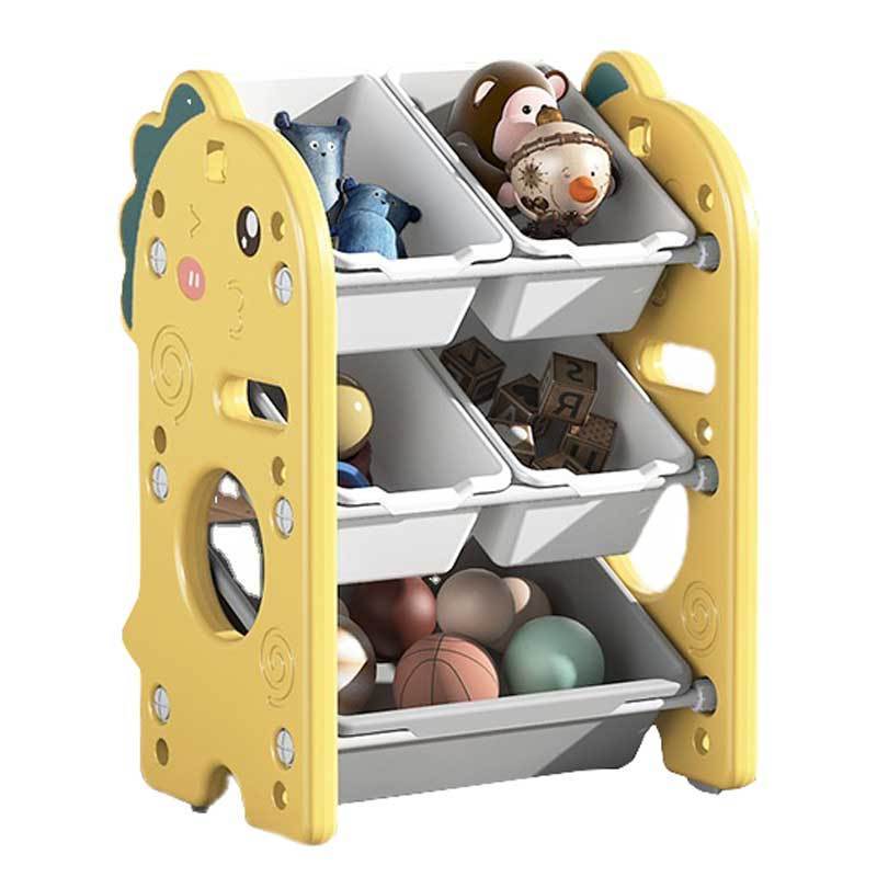 New design plastic material child cabinet toy shelf for home use kids storage bookshelf