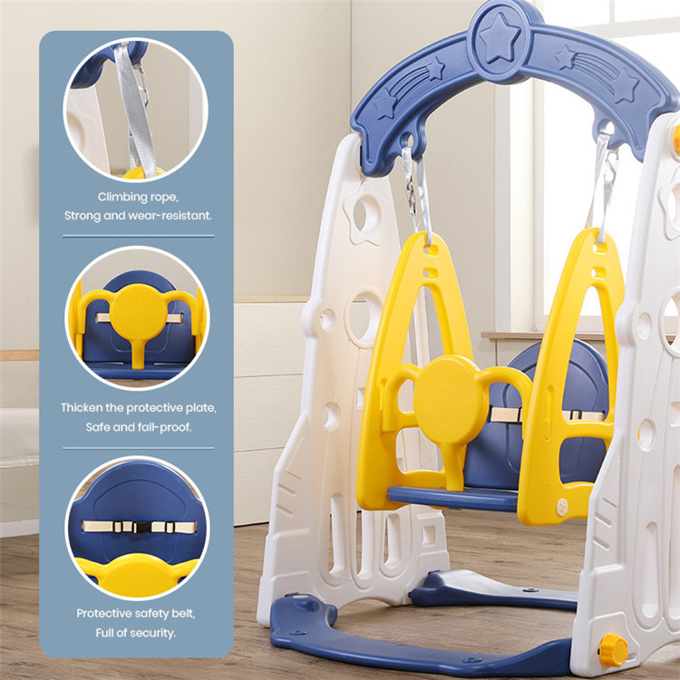 Kids indoor kindergarten high quality safe reinforcement home plastic baby swings