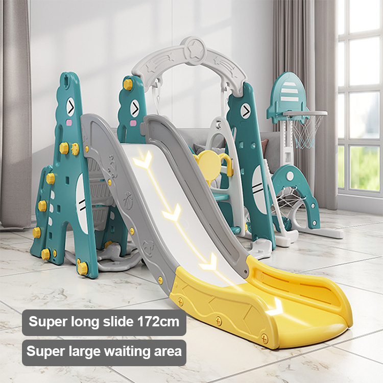 Baby Toys In Small Amusement Park Various Indoor Games Children'S Playground Slide Kids Plastic Indoor Swing And Slide