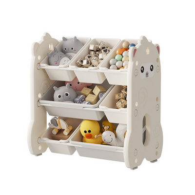 Children bookcase New style plastic baby toy rack Car kindergarten small bookshelf including storage for kids