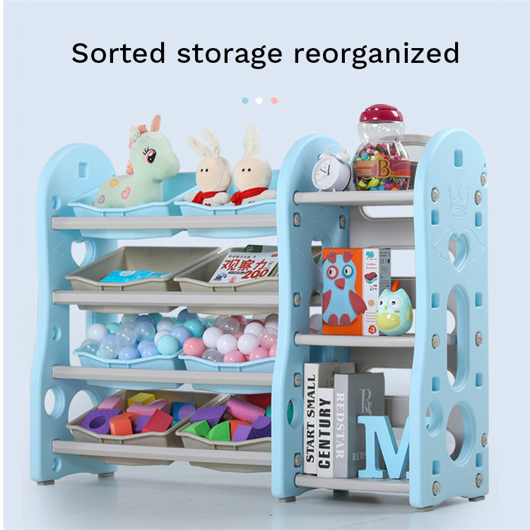 Best Selling High Quality Baby Color Storage Cabinet Drawer Toy Kids Plastic Bookshelf