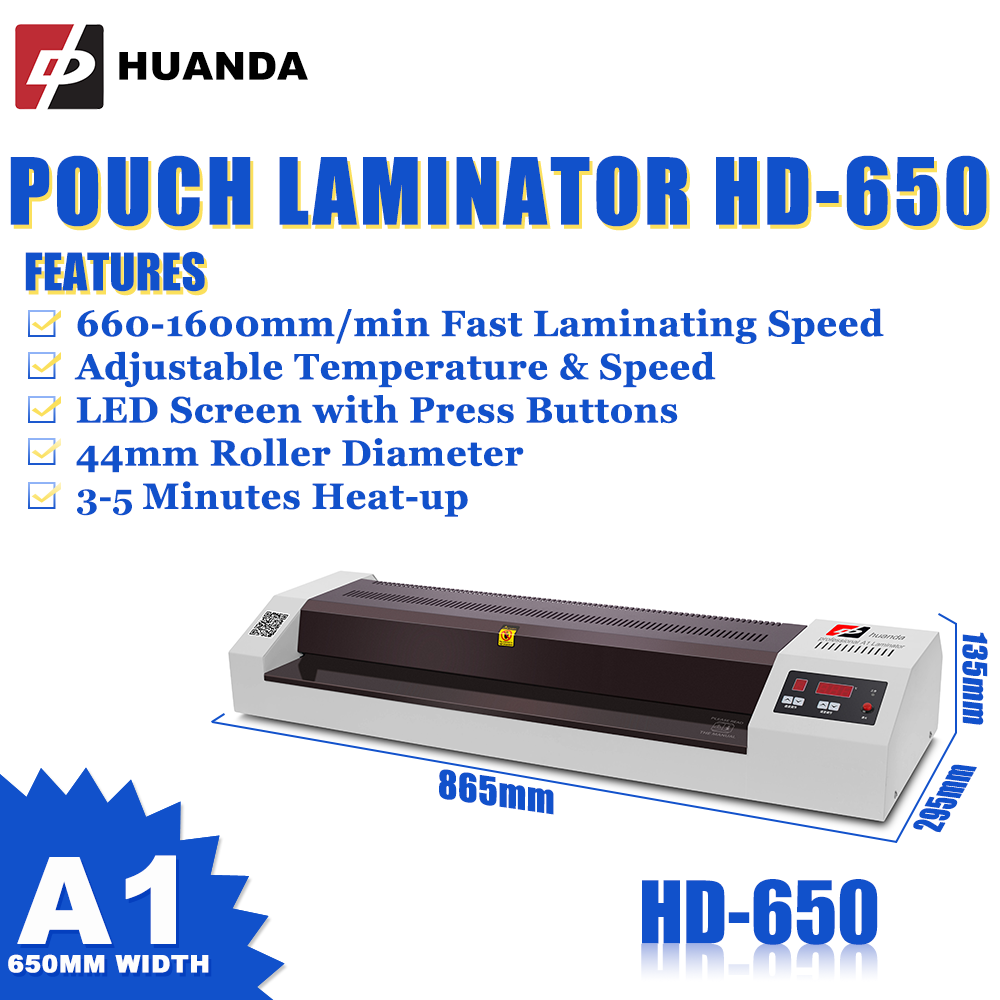 Huanda Factory HD-650 Roll Hot Lamination Machine Hot Roll Laminator 650mm A1 A2 A3 Automatic Laminator Machine