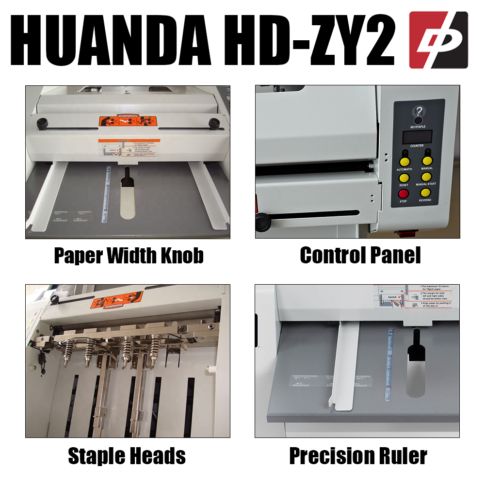 Huanda Hot Selling HD-ZY2 Exercise Book Binding Making Machine Automatic Folding Machine Book Saddle Stitch and Folding Machine