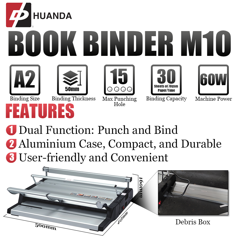 Huanda HD-M10 Calendar Notebook Photo Binding Semi Machine Surebinder Machine Automatic Book Binder