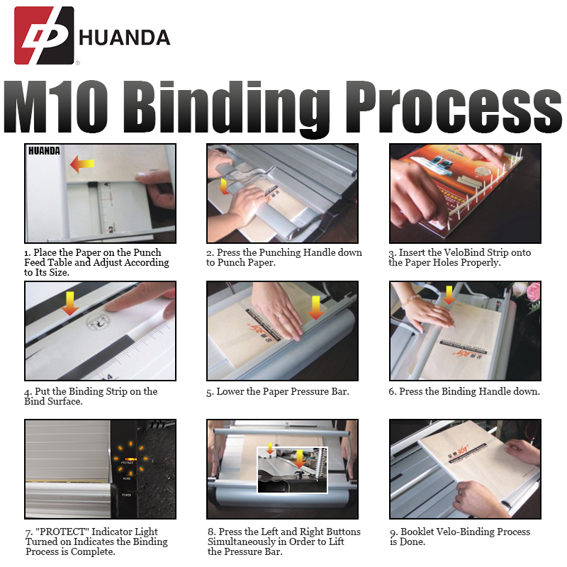 Huanda HD-M10 Calendar Notebook Photo Binding Semi Machine Surebinder Machine Automatic Book Binder