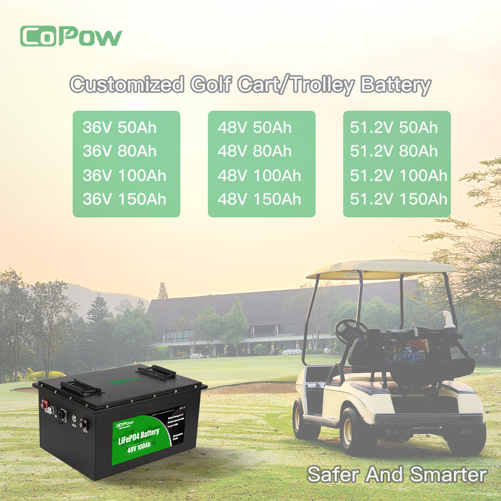 48v 72v Golf Cart Lithium Battery Electric Club Car Battery With Bluetooth 48v 105ah Lifepo4 Battery Pack For Golf Cart