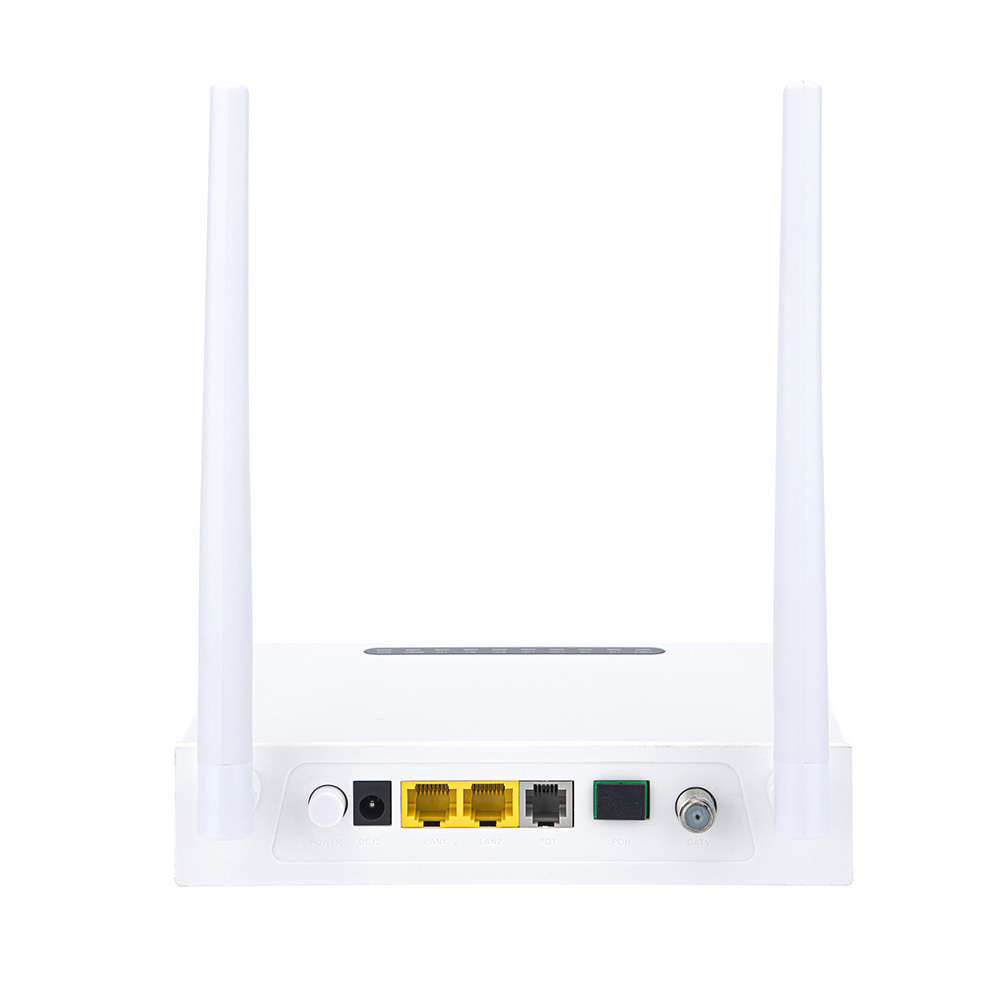 HUANET NEW STYLE FTTH Optical Fiber GPON ONT 1GE 1FE WIFI CATV POTS  Realtek chipset 2 antennas XPON