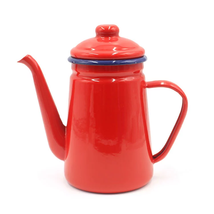 Accept Small order High quality Outdoor enamel camping coffee pot drinking tea jug/coffee kettle