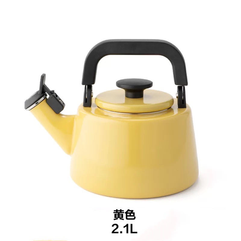 Export Japan Korea 1.5L 2.4L White Serving Jug with Spout Enamelware Camping Coffee Boiler Teapot Tea Kettle for Stove Campfire