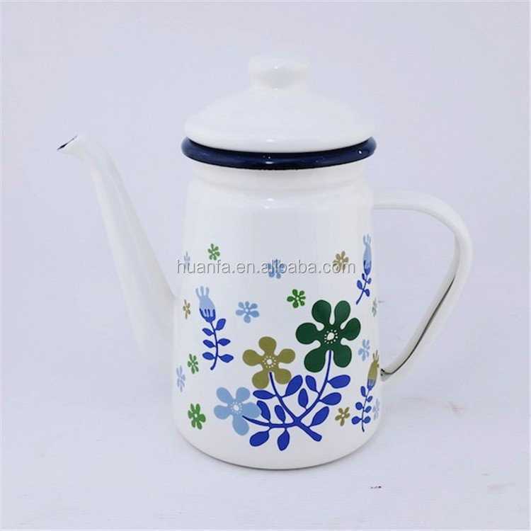 Accept Small order High quality Outdoor enamel camping coffee pot drinking tea jug/coffee kettle