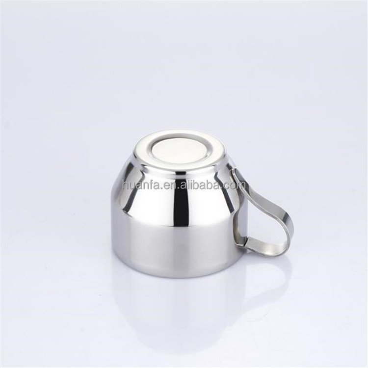 High-grade double wall stainless steel coffee cup set Italian Espresso cup with saucer