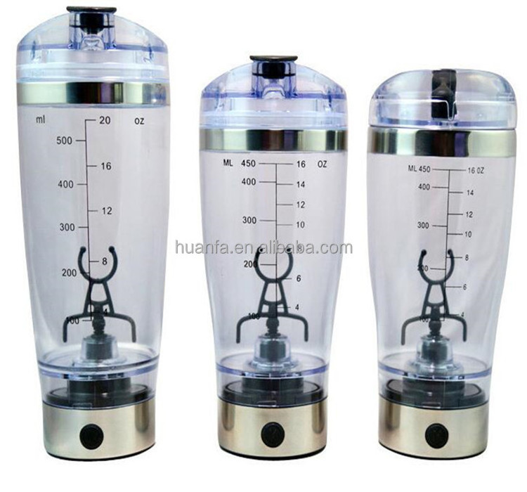 Protein Electric Shaker Movement Automatic Stirring Cup/Stainless Steel Colorful 450/600ML Shaker Bottle Mixer For Gift