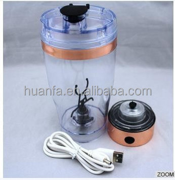 Protein Electric Shaker Movement Automatic Stirring Cup/Stainless Steel Colorful 450/600ML Shaker Bottle Mixer For Gift