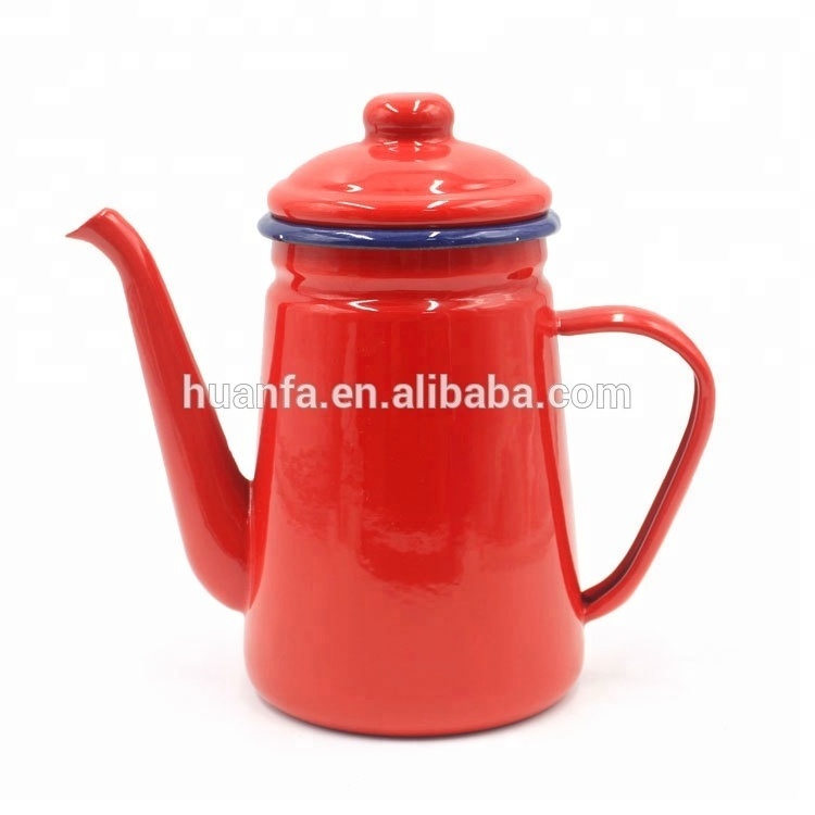 Campfire 2L Pink Enamel Kettle, Logo Printed Enamel Coffee Pot