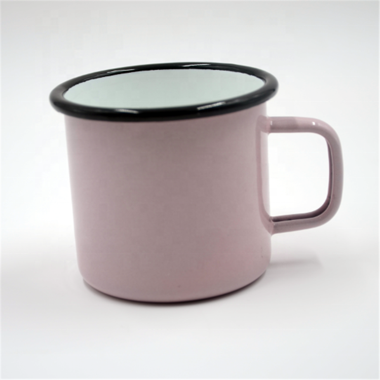 2024 new products for market soft frosted carbon steel metal enamel camping mug Christmas mug