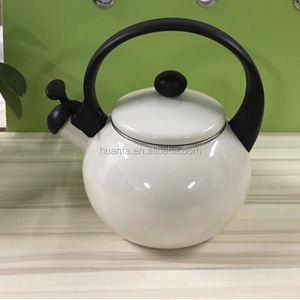 Round Shape 2.2L Boiling Water Kettle Enamel Old-Fashioned Teapot/Enamel Whistling Kettle