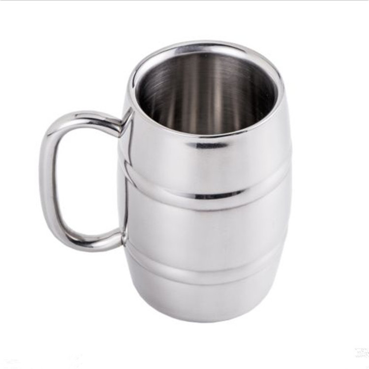 Stainless Steel Beer Mug, Double Wall Air Insulated Beer Stein Cup, 14 OZ