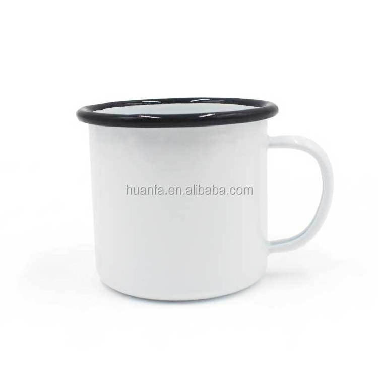 2024 new products for market soft frosted carbon steel metal enamel camping mug Christmas mug