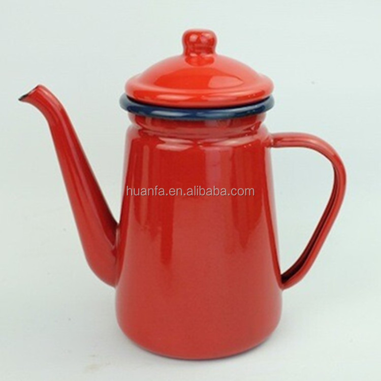 Accept Small order High quality Outdoor enamel camping coffee pot drinking tea jug/coffee kettle