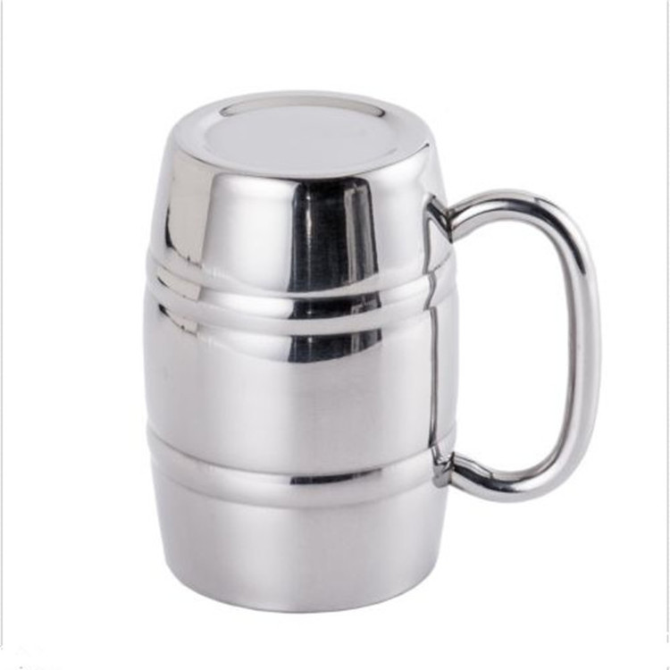 Stainless Steel Beer Mug, Double Wall Air Insulated Beer Stein Cup, 14 OZ