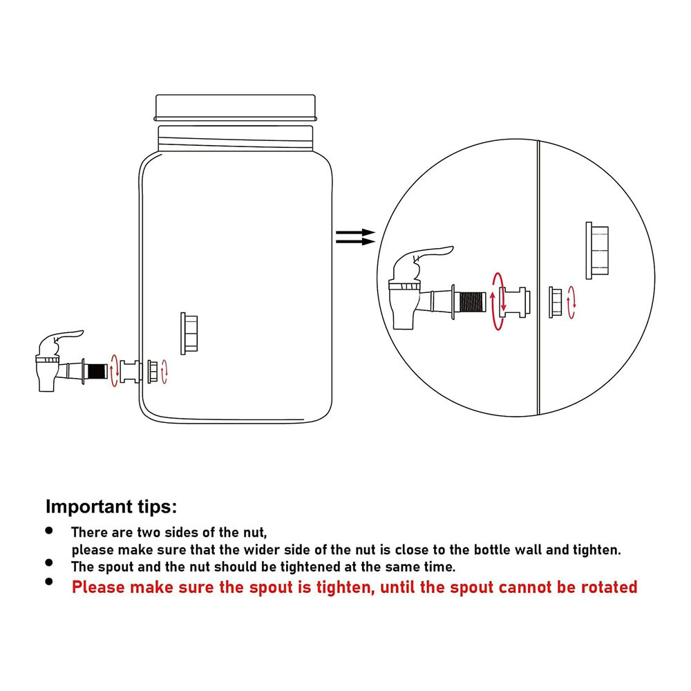 4L 8L Glass Infusion Yorkshire Mason Jar Juice Water Drink Beverage Lemonade Dispenser With Tap  2 Gallon 1Gallon