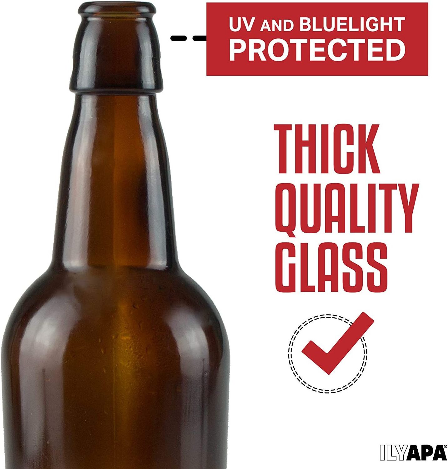 Amber 500ML 16oz  swing top growlers glass beer bottle