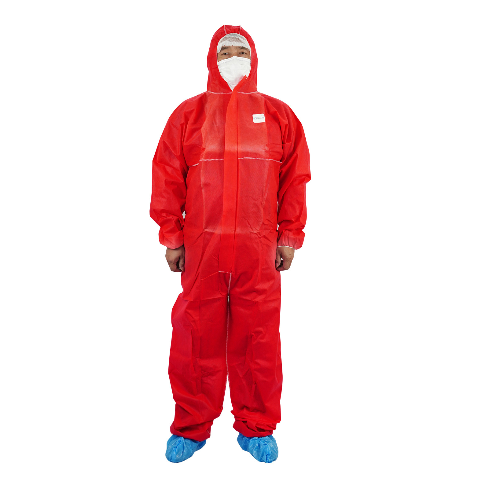 Medical Protective China Factory Gown Uniform Coverall Red Blue White Pp Coverall Ppe Coverall