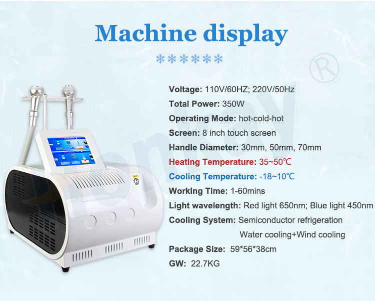 body shape slimming cool tech face lift sculpting machine fat removal cryo heating hot and cold hammer machine