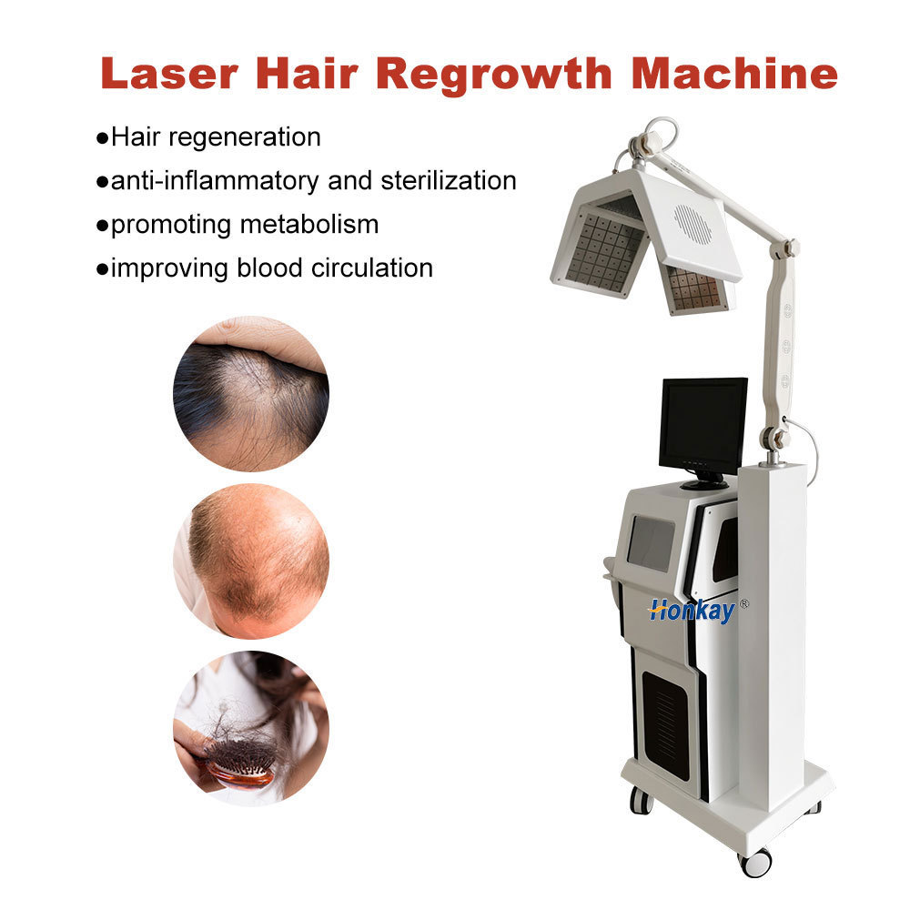 Professional Anti Hair Loss Machine Laser Hair Regrowth Growth Equipment with High Frequency Comb 650nm Lasers Scalp Treatment