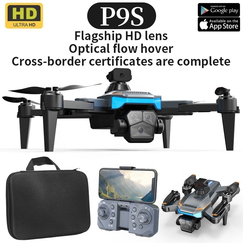 8K HD  Three-Camera P9S Drone Positioning Return Flight 5G Brushless Motor Aerial Photography Aircraft Remote Control Aircraft