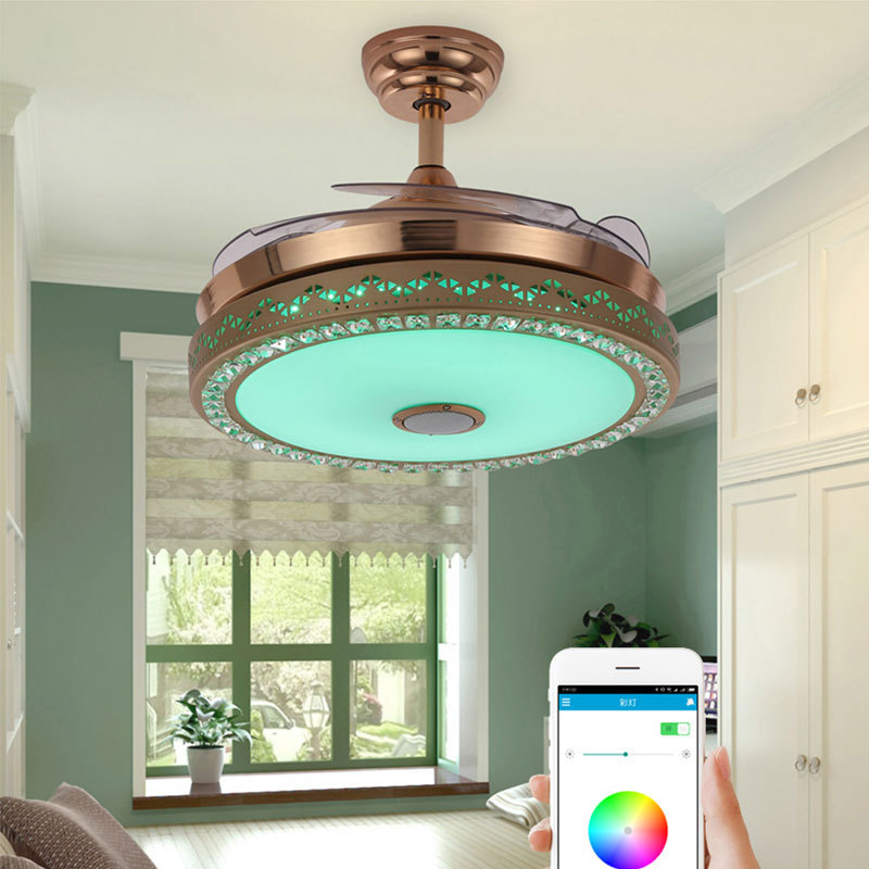 RGB 7808 Promotional Gift Modern Indoor Concise Style Ceiling fan light