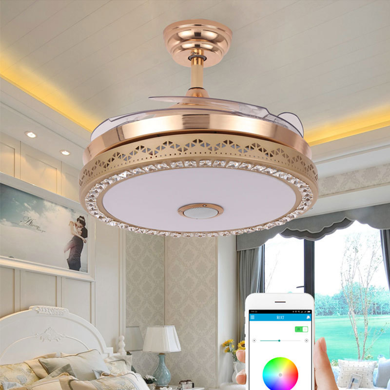 RGB 7808 Promotional Gift Modern Indoor Concise Style Ceiling fan light