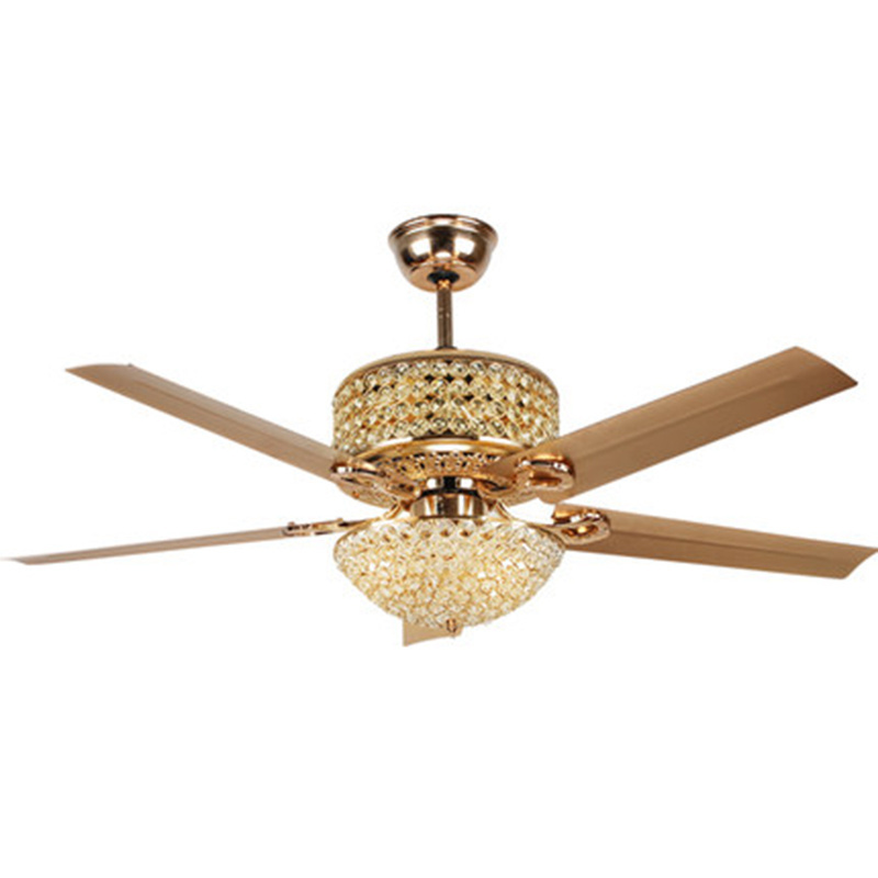 China new products Modern Luxury Fancy Crystal Lights Living Room Silent Invisible Ceiling Fan