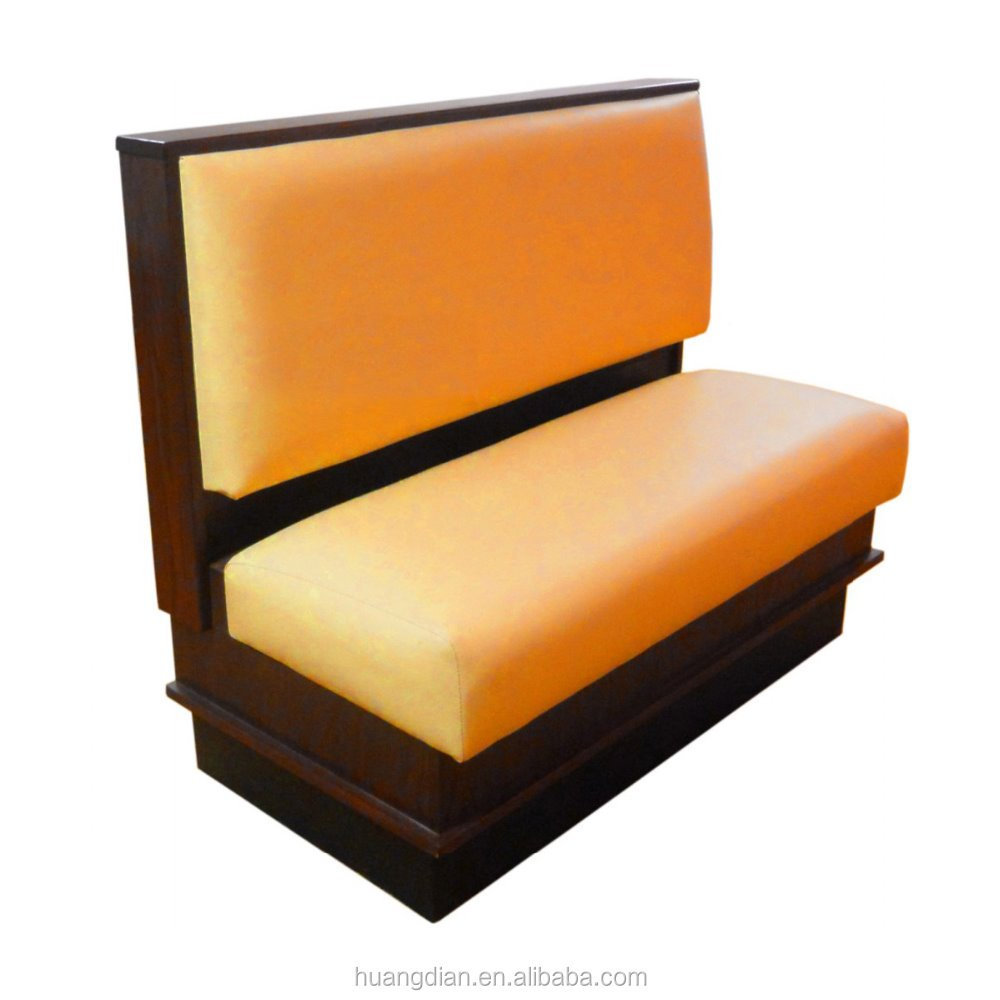 Retro style restaurant furniture wooden base leather banquette booth seating restaurant diner booth