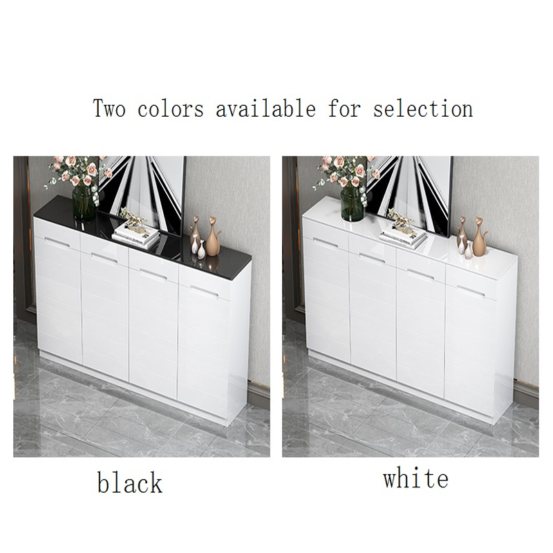 Modern Luxury Chinese Custom Made Thin Entrance Two Door Large Shoe Rack Cabinet Storage Wooden MDF With Drawer