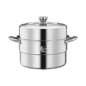 Encapsulated base bottom 4 size 2/3 layer save energy time stainless steel 304 food safety steamer pot set cookware