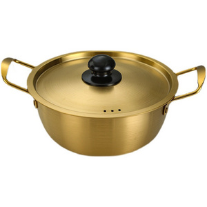 Korean stainless steel ramen instant noodle small boiling soup pot for induction cooker cooking