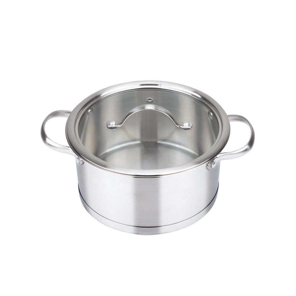 10pcs stainless steel pot 201 304 material capsulated induction bottom cocotte casserole