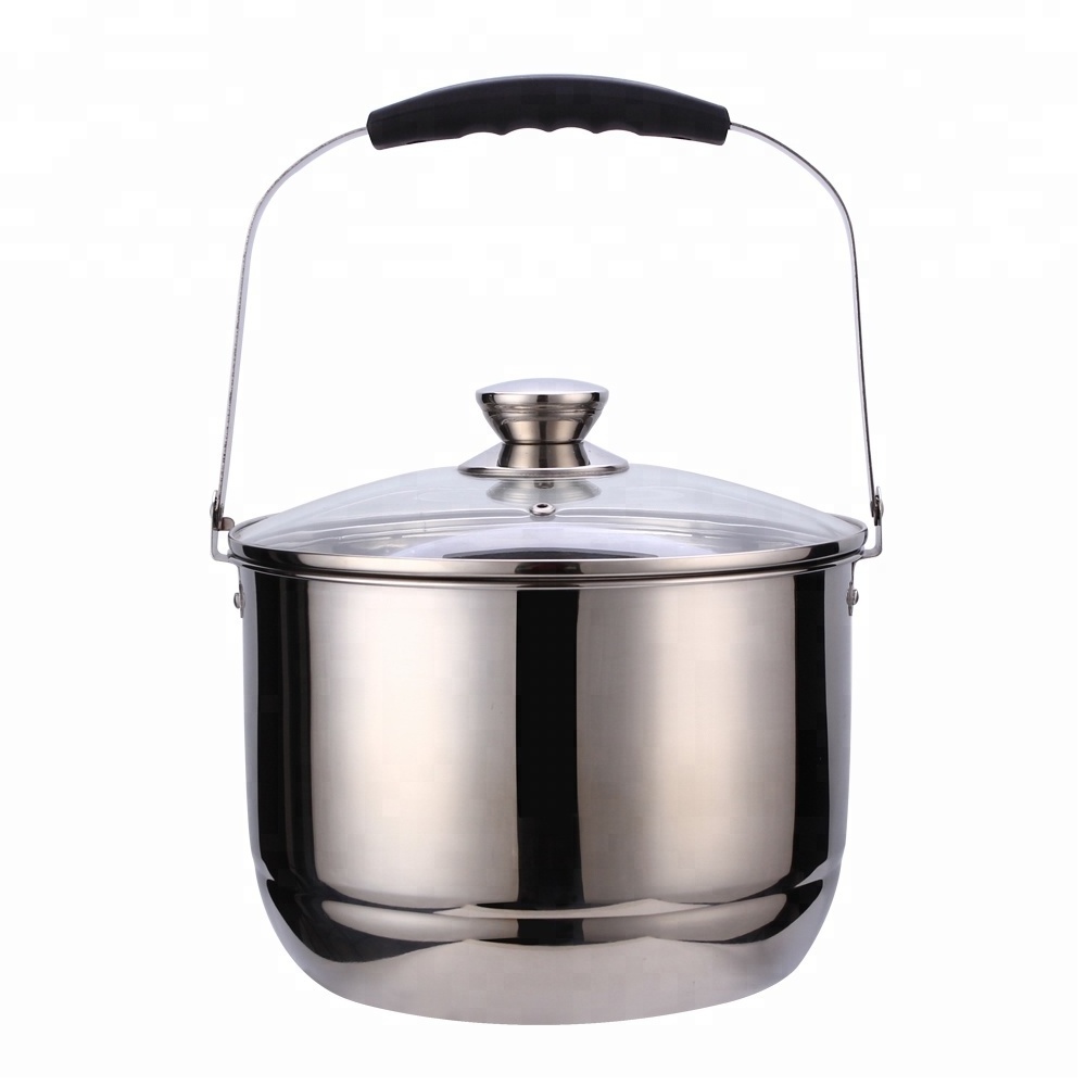 Korean food stainless steel steamer bucket 24cm stainless steel pot steamers basket for cooking