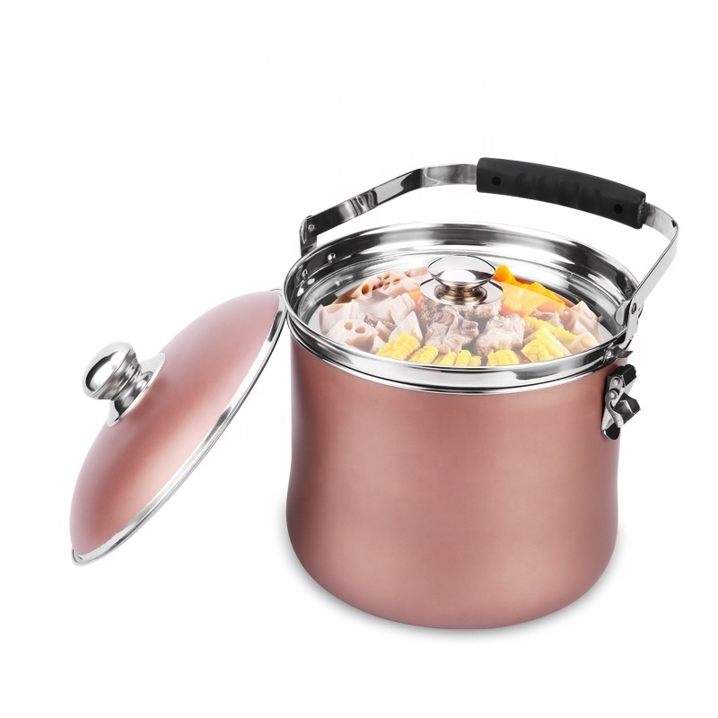 Multifunctional 7L flame free cooking pot stainless steel 201 energy saving large cooking pot for Southeast Asia market