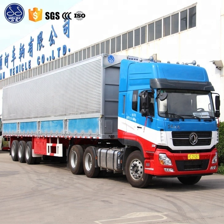 wing opening dry cargo truck box diesel fuel type wing opening container truck box van