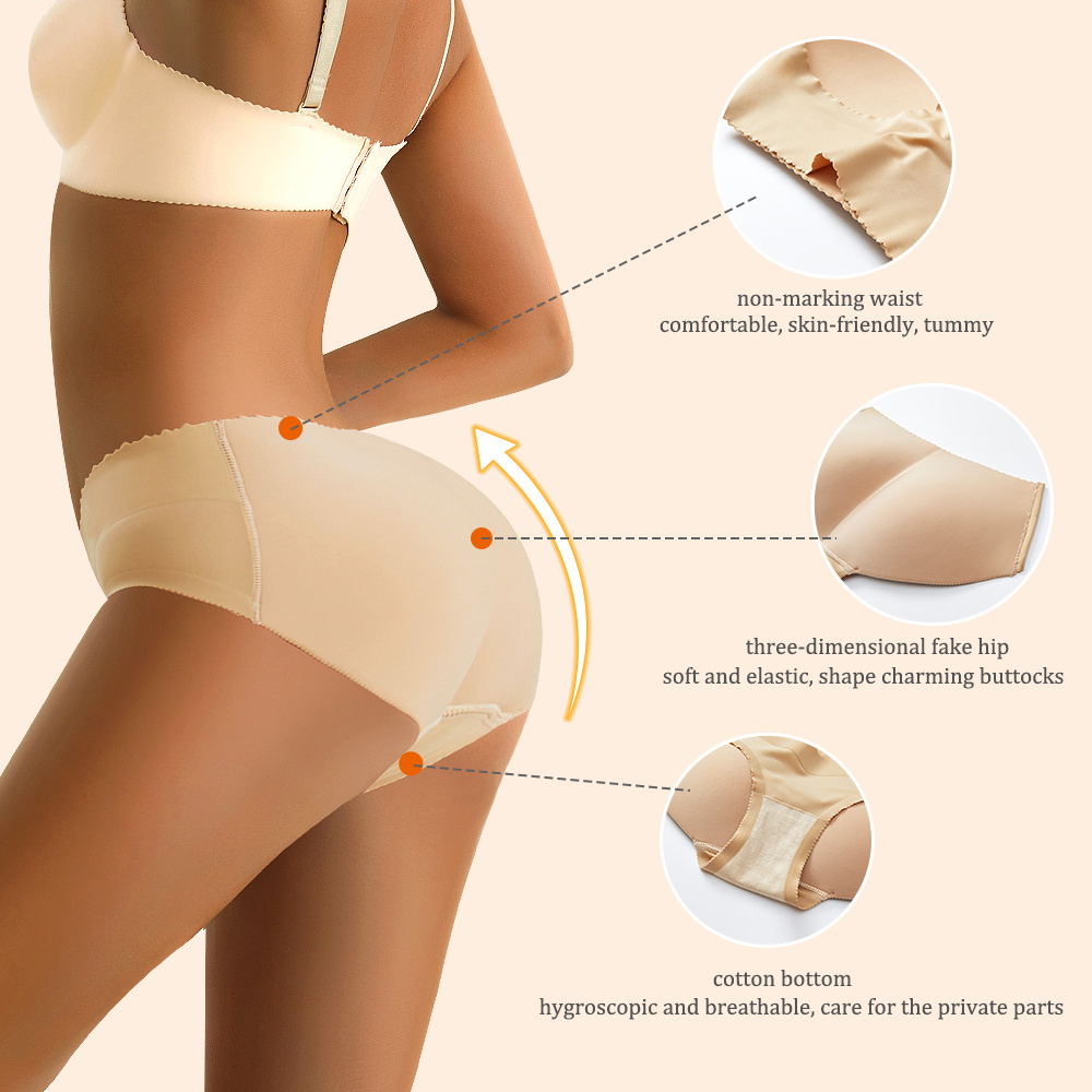 Padded Buttocks Shapewear Butt Lift Women Underwear Silicone Butt and Hip Shaper Padded Panties with Hip Butt Pads