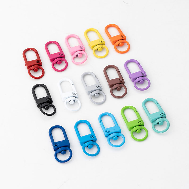 Colorful Zinc Alloy Metal Swivel Clip Snap Hook Keychain Hook for Handbag Accessories Model