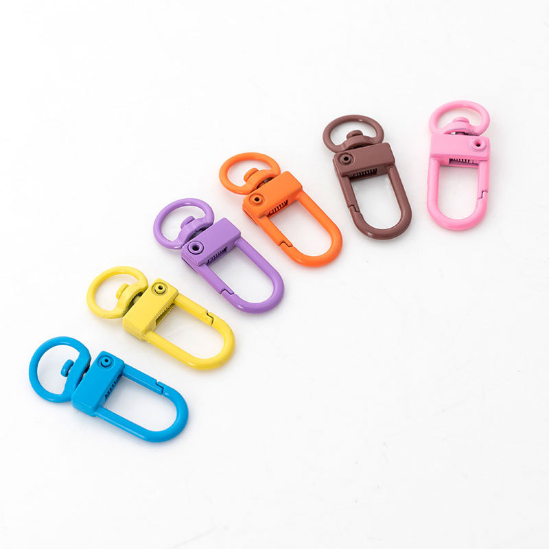 Colorful Zinc Alloy Metal Swivel Clip Snap Hook Keychain Hook for Handbag Accessories Model