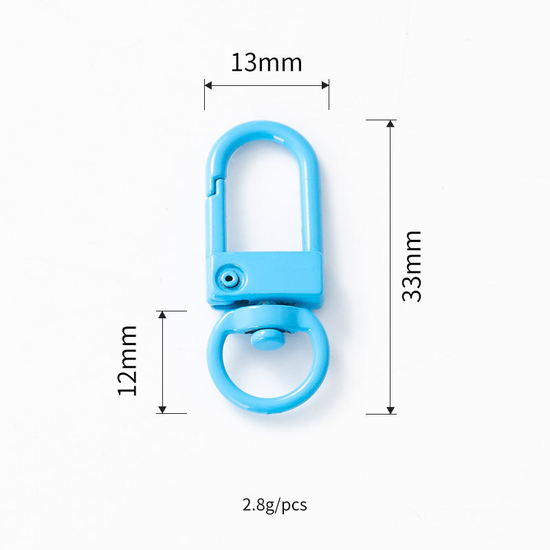 Colorful Zinc Alloy Metal Swivel Clip Snap Hook Keychain Hook for Handbag Accessories Model