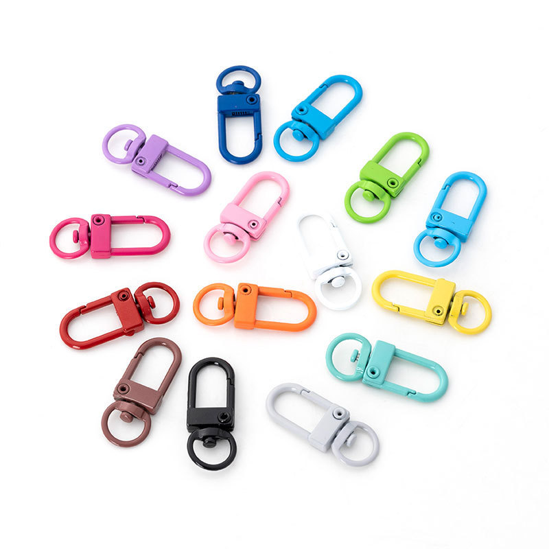 Colorful Zinc Alloy Metal Swivel Clip Snap Hook Keychain Hook for Handbag Accessories Model