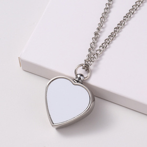 Pet cremation jewelry photo locket memorial personalized urn necklace for ashes