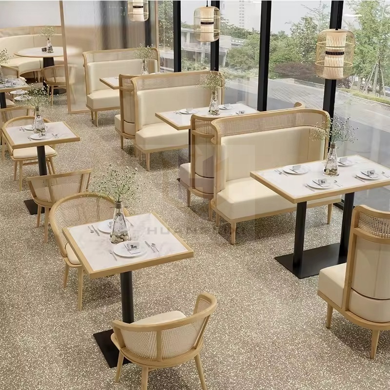 restaurant coffee pizza shop wood sofa booth and table chairs combination u shape sofa and long booth seat furniture