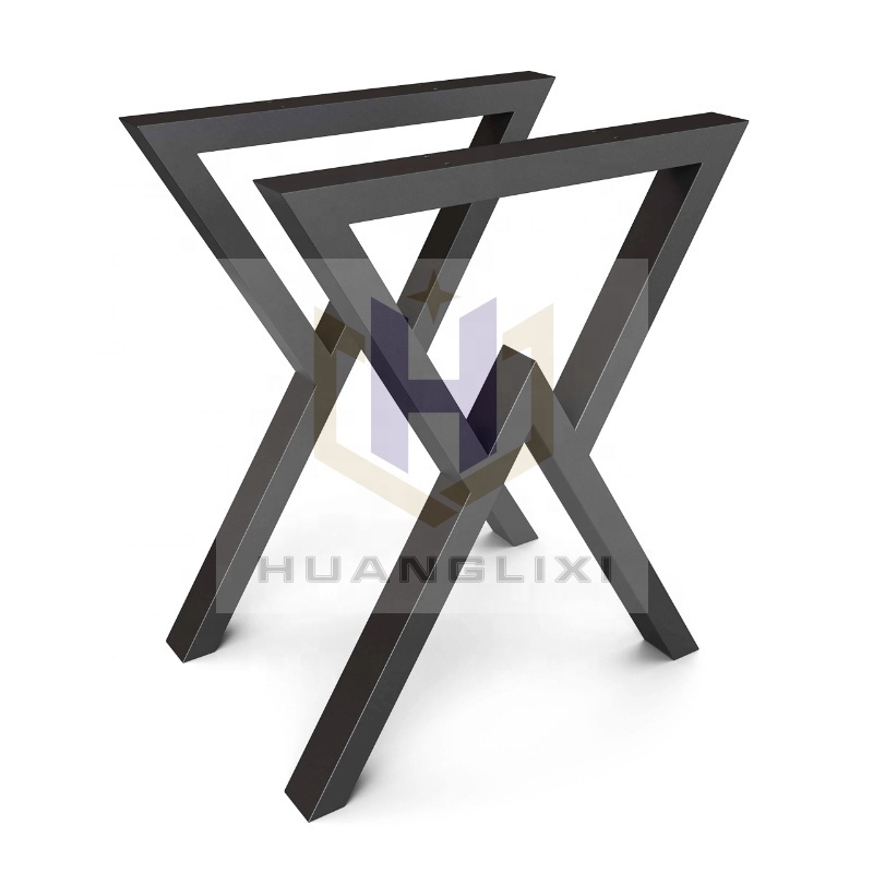 Iron Steel Table Legs Frame X Shape Desk Office Bench Dinning Coffee Dining Furniture Metal Table Legs for Table Industrial