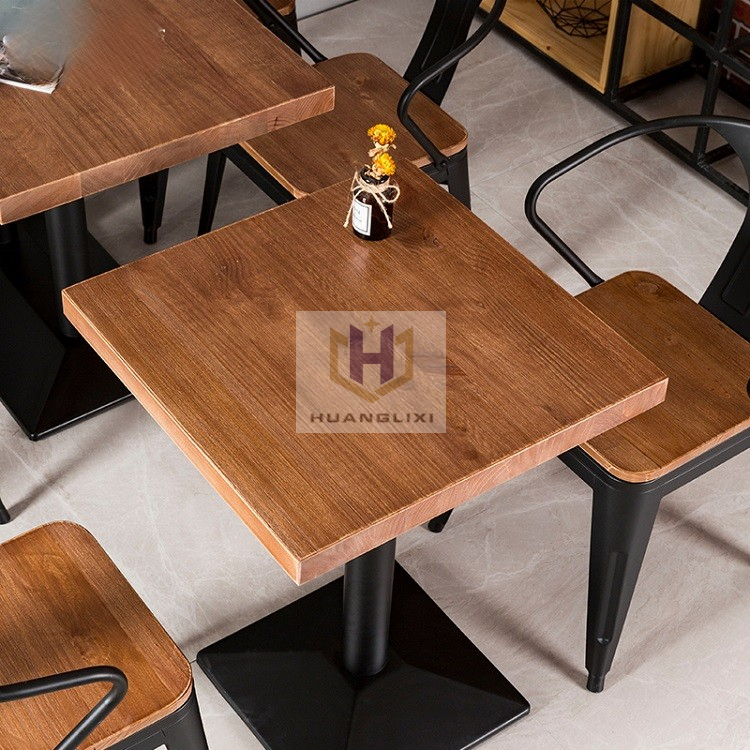 furniture factory made restaurant coffee fast food cafe Industrial metal plastic wood table and chair